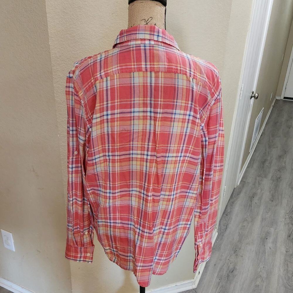 Ralph lauren plaid 100% cotton button down shirt size‎ XL - Picture 3 of 6